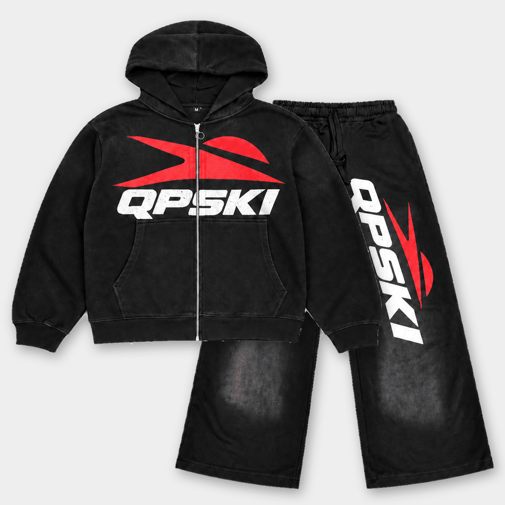 "QPSKI" Zip Hoodie & Pant Set